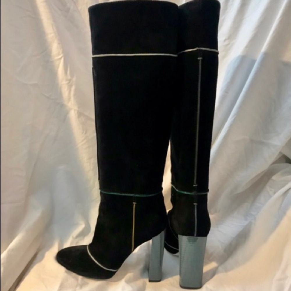 Fendi black suede boots